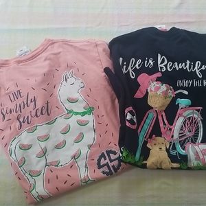 Simply southern lot of 2 small tshirts